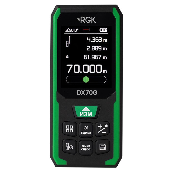 Лазерный дальномер RGK DX70G с поверкой