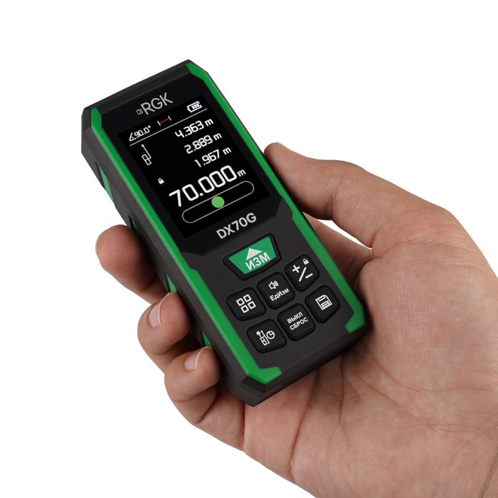 Лазерный дальномер RGK DX70G с поверкой