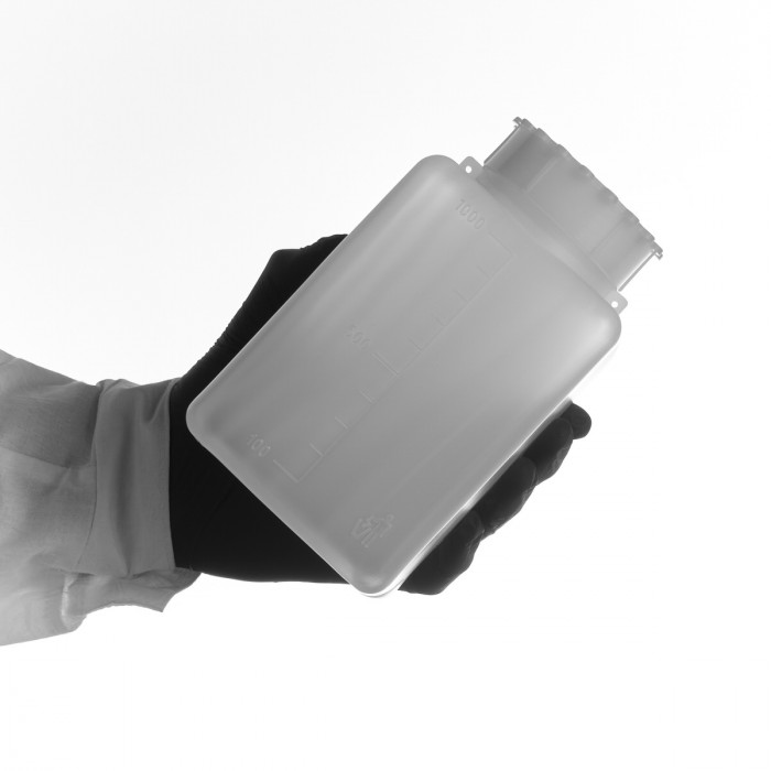 Емкость для общелабораторного применения (бутылка квадратная) 250 мл, с делениями, ПЭВП, Aptaca