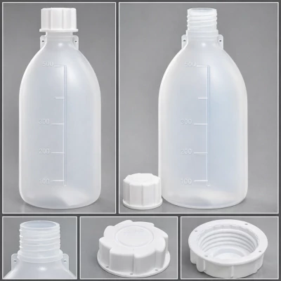 Бутылка градуированная 500 мл, с узким горлом, с крышкой, П/П, Кartell