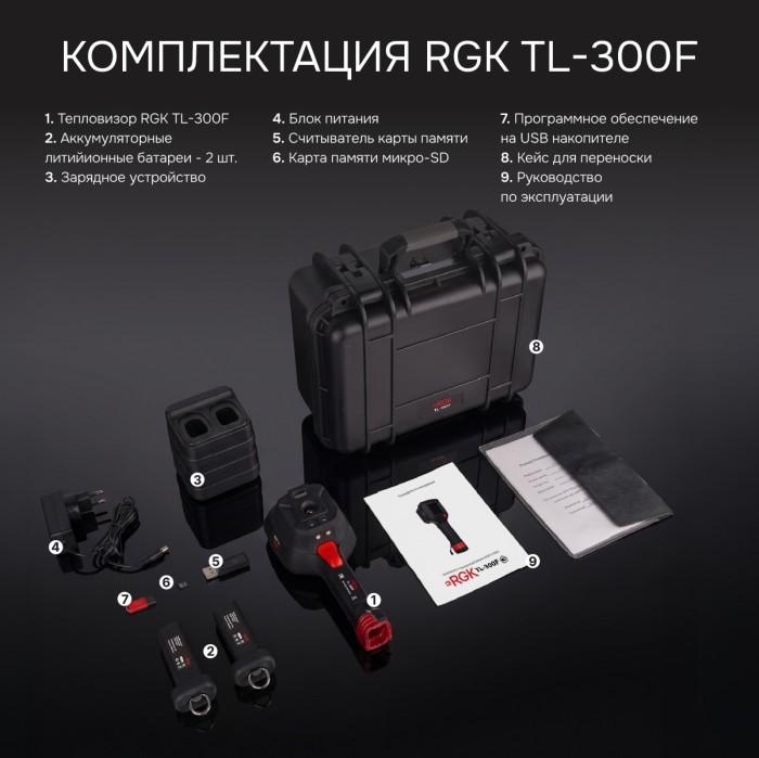 Тепловизор RGK TL-300F с поверкой