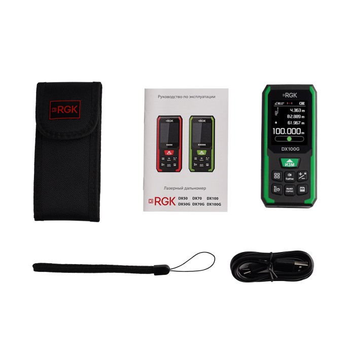 Лазерный дальномер RGK DX100G с поверкой