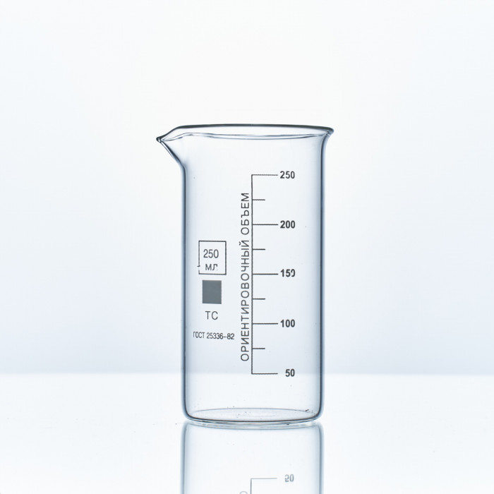 Набор лабораторных стаканов (тип В, высокий с делениями и носиком, термостойкий) ТС 3000, 2000, 1000, 250, 50 мл