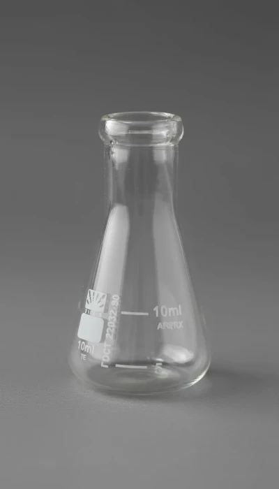 Колба коническая 10 мл, цилиндрическая горловина 18 мм,  КН-2-10-18 ТС
