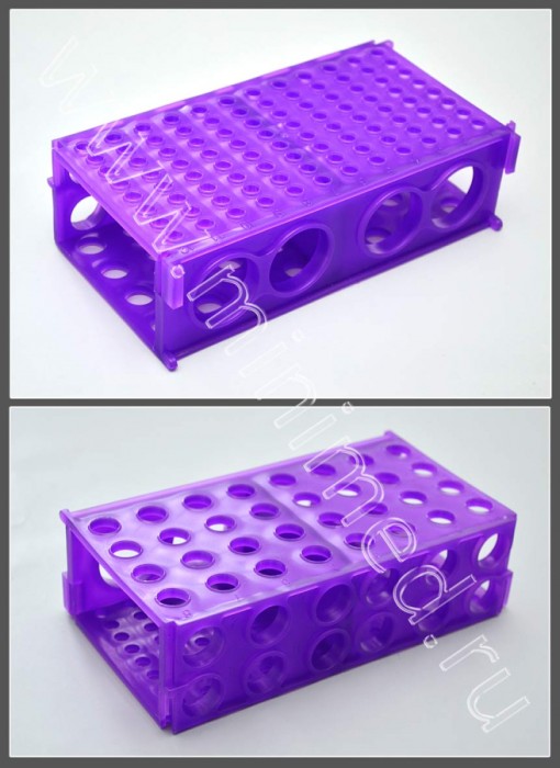 Штатив для пробирок диаметр 30/16/12/6 мм, число гнезд 4/12/32/96, п/п, Greetmed