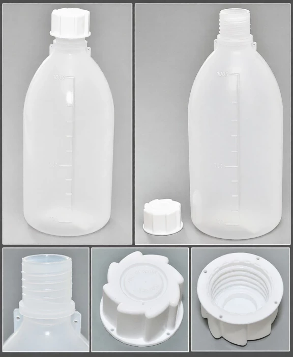 Бутылка градуированная 1000 мл, с узким горлом, с крышкой, П/П, Кartell