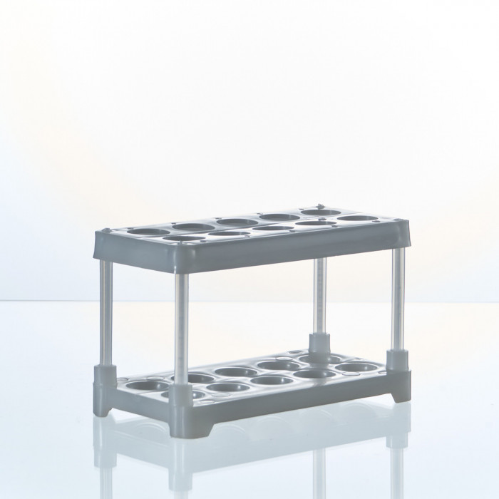 Штатив для пробирок диаметром до 18 мм, 10 гнезд, ШЛПП-10, п/э