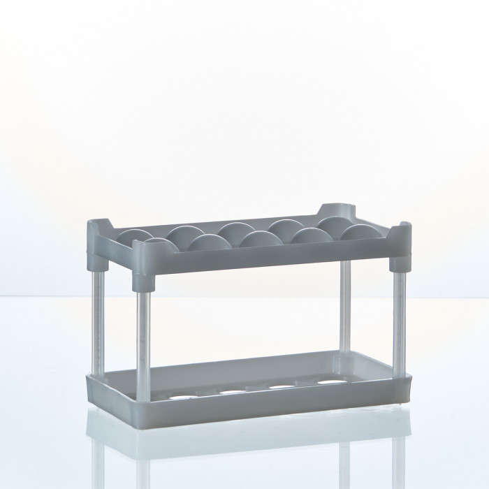 Штатив для пробирок диаметром до 18 мм, 10 гнезд, ШЛПП-10, п/э