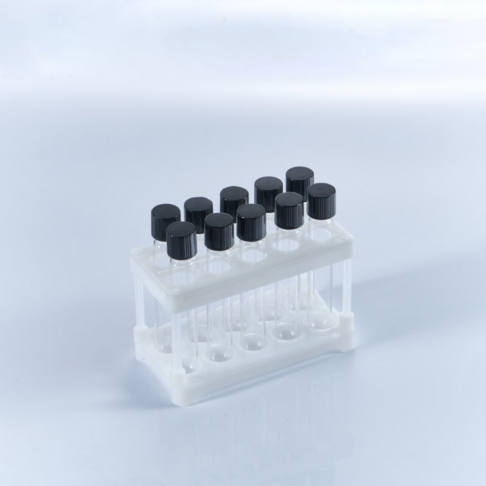 Штатив для пробирок диаметром до 18 мм, 10 гнезд, ШЛПП-10, п/э