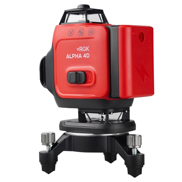 Лазерный уровень RGK ALPHA 4D с калибровкой с зелёным лучом