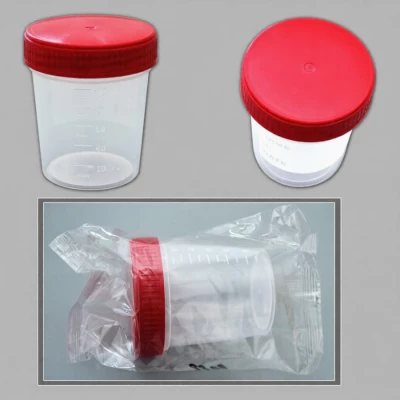 Контейнер 120 мл лабораторный для взятия проб с завинч. крышкой,не стерильный, п/п, FL medical, инд.уп. 1 шт