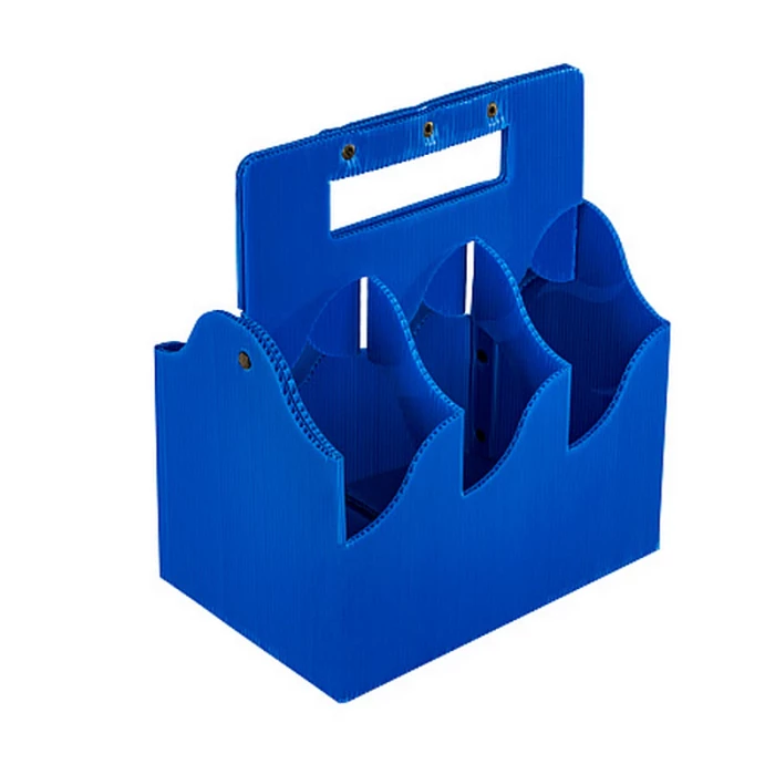 Переноска на 6 бутылок по 500 мл, ячейка 70х70, полипропилен, гофра