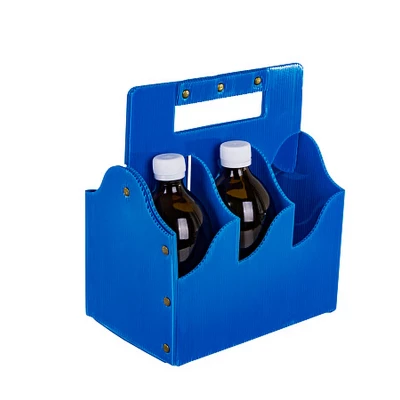 Переноска на 6 бутылок по 500 мл, ячейка 70х70, полипропилен, гофра