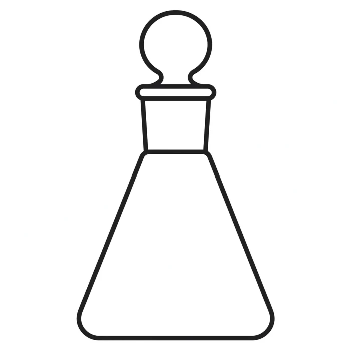 Колба коническая 500 мл, КН-1-500 ТС (Эрленмейера с притертой стеклянной пробкой)