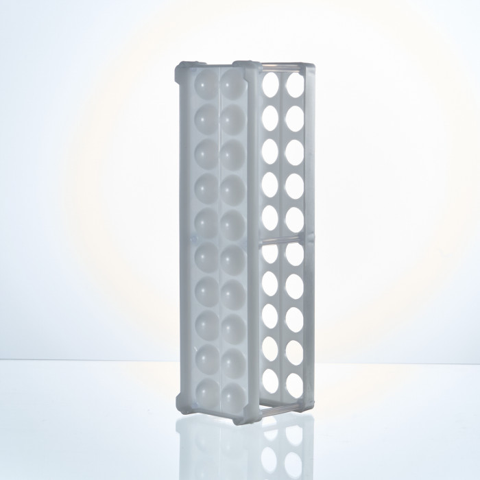 Штатив для пробирок диаметром до 18 мм, 20 гнезд, ШЛПП-20, п/э