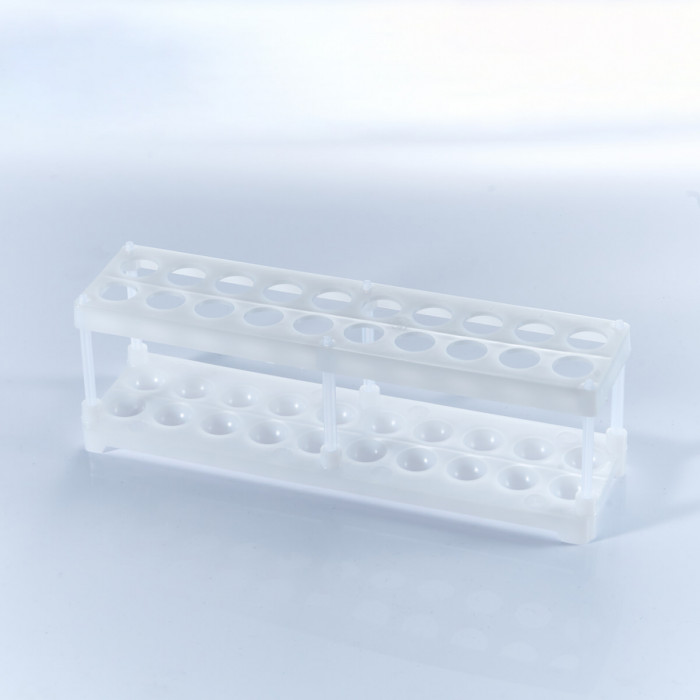 Штатив для пробирок диаметром до 18 мм, 20 гнезд, ШЛПП-20, п/э