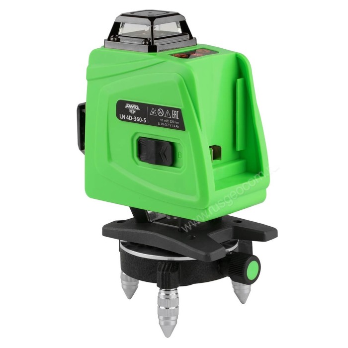 Лазерный уровень AMO LN 4D-360-5 с калибровкой с зеленым лучом