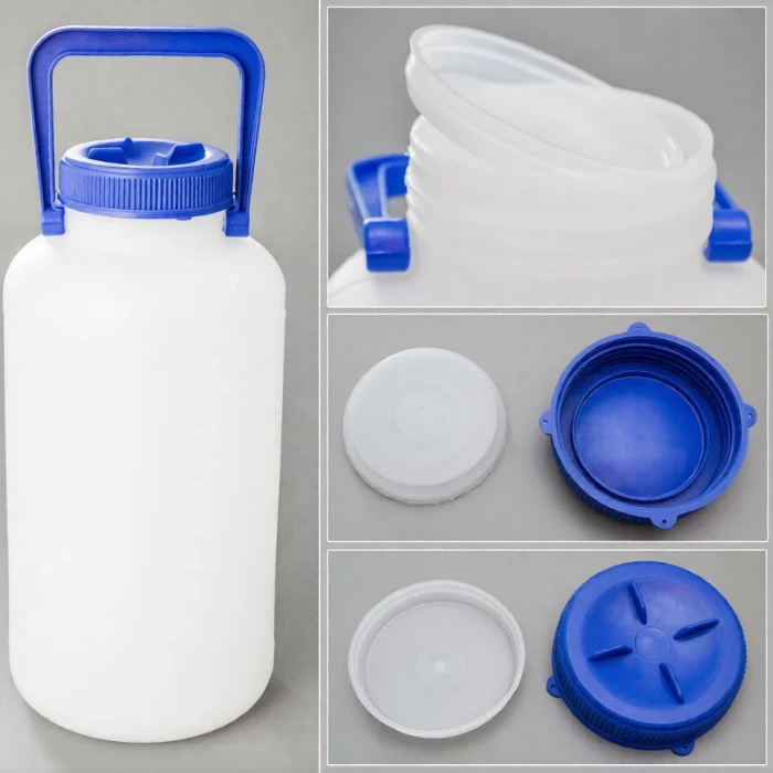 Бутыль толстостенная с широким горлом 10 л с крышкой, ПЭНД, Kartell