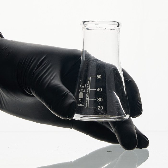 Колба коническая 50 мл (лабораторная: исполнение 2 - с цилиндрической горловиной, тип КН, термостойкая) КН-2-50-18 ТС (Срок изготовления 60 дней)