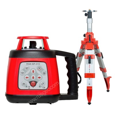 Комплект: ротационный нивелир RGK SP-310 с калибровкой + элевационный штатив RGK SH-170