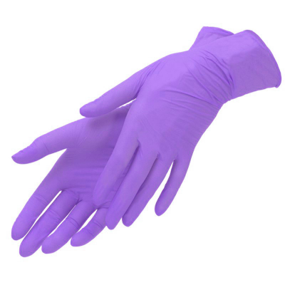 Перчатки медицинские диагностические одноразовые нестерильные «BENOVY» текстурированные на пальцах неопудренные хлорированные, размер: L, 50 пар