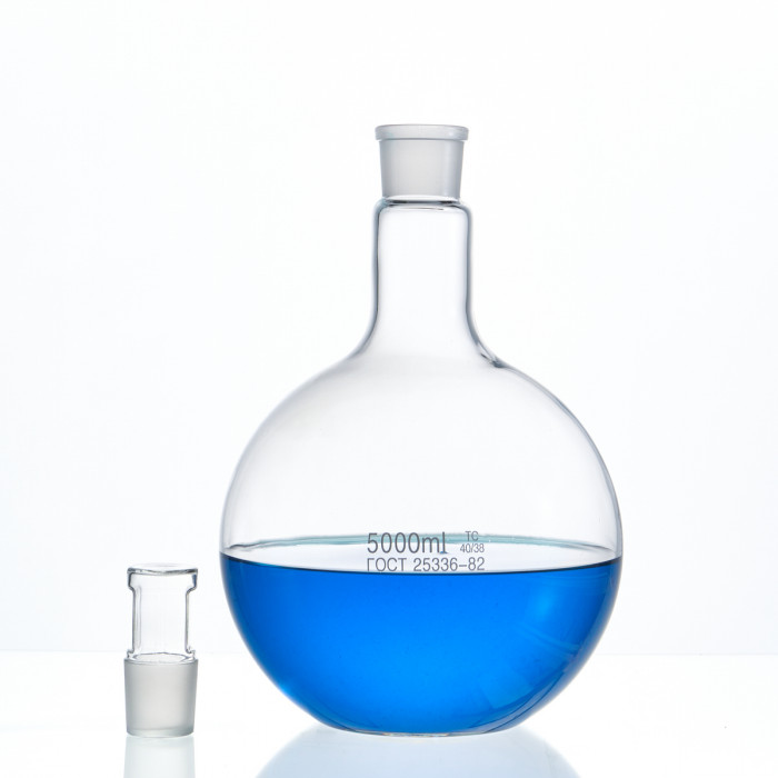 Колба плоскодонная 5000 мл, П-1-5000-40/38 ТС