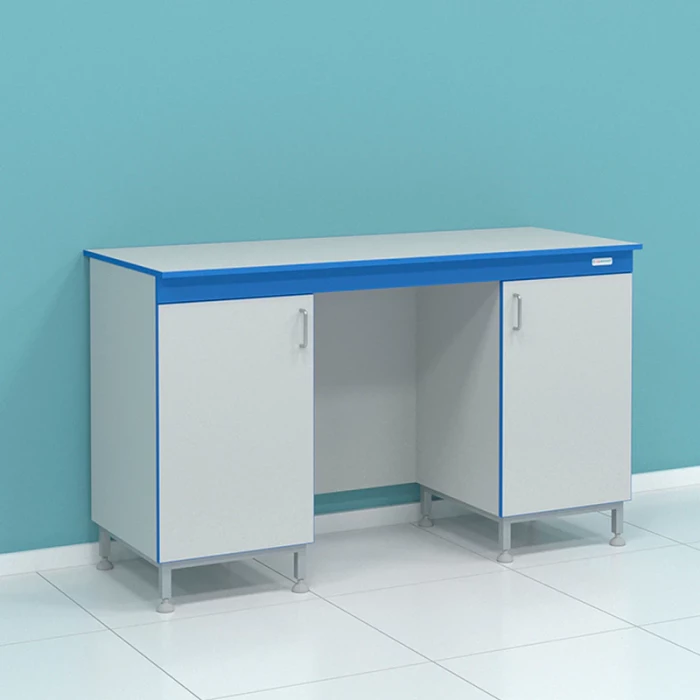 Стол лабораторный пристенный с дверцами СТ.СПД.150.60.90 КГ