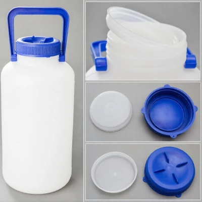 Бутыль толстостенная с широким горлом 5 л с крышкой, ПЭНД, Kartell