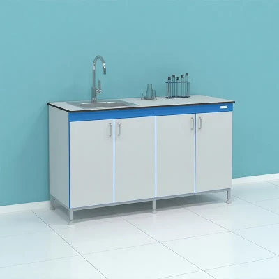 Мойка лабораторная с глухими дверцами и чашей из нержавеющей стали СТ.МЛН.150.60.90