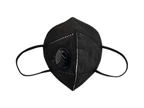 Маска респираторная 6-ти слойная, с клапаном, с угольным фильтром , черная, 5 шт в уп