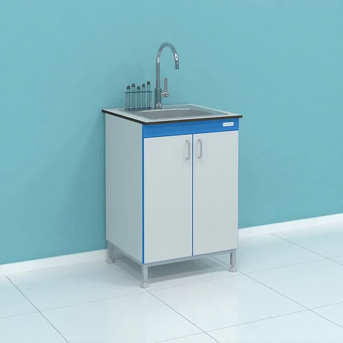 Мойка лабораторная с глухими дверцами и чашей из нержавеющей стали СТ.МЛН.60.60.90 HPL16