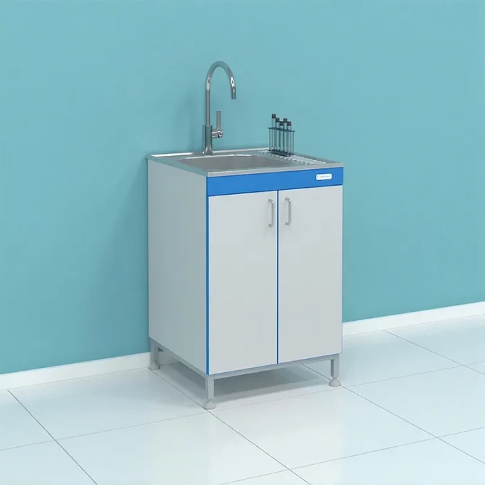 Мойка лабораторная с глухими дверцами и чашей из нержавеющей стали СТ.МЛН.60.60.90 Н