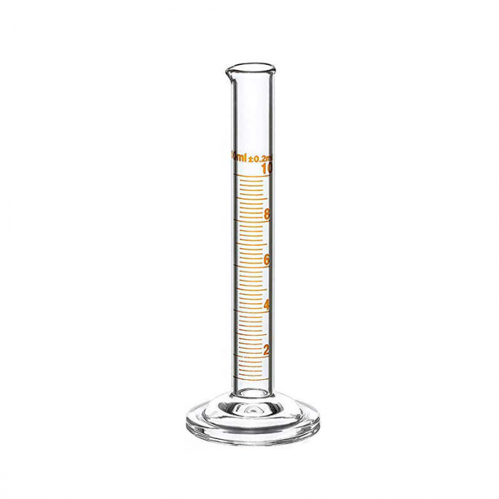 Цилиндр 10 мл (мерный: исполнение 1 - на стеклянном основании), 1-10-2
