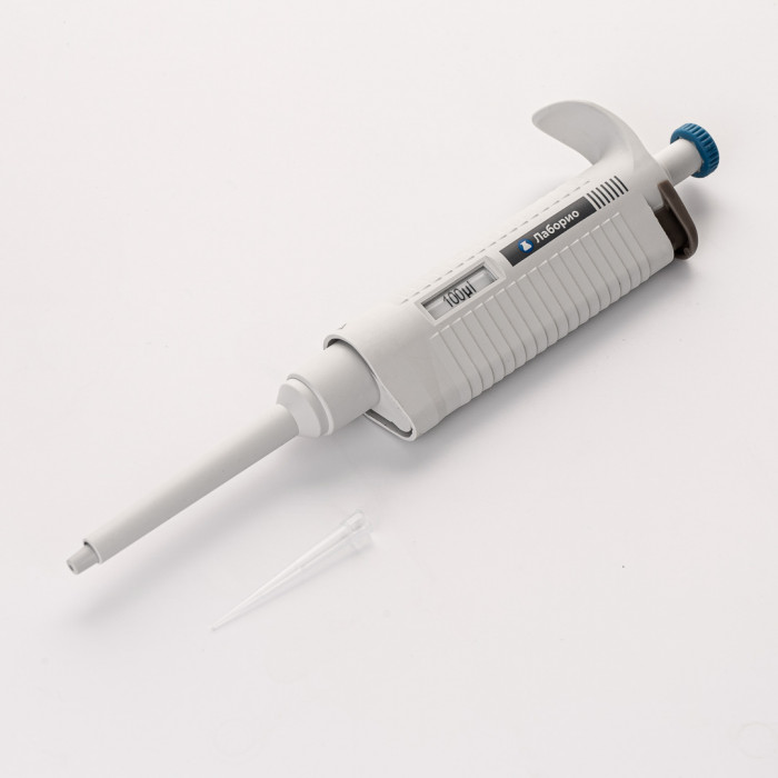 Дозатор пипеточный 100 мкл, автоклавируемый, одноканальный, фиксированный объём, механический (ДПАОФ) / Лаборио PG-100
