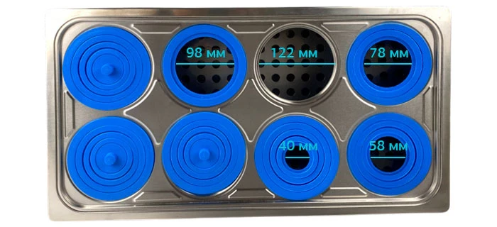 Водяная баня Stegler WB-8 (26 л, Tкомн. +5...100 °С, 8 мест)