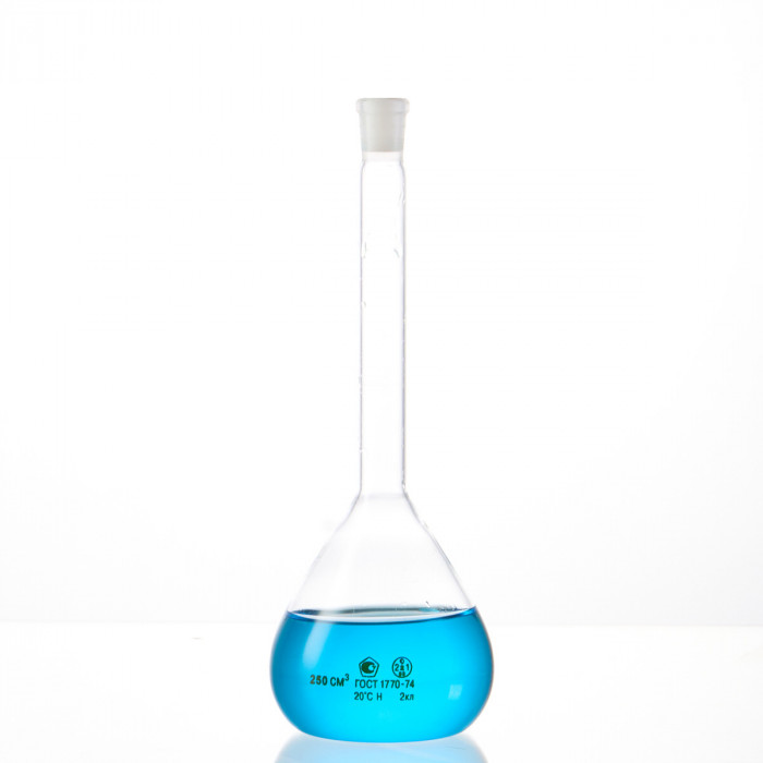 Колба мерная 2-250-2 (стеклянная пробка)