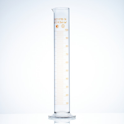 Цилиндр 1000 мл (мерный: исполнение 1 - на стеклянном основании), 1-1000-2