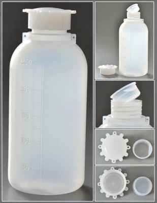 Бутылка градуированная 250 мл, с узким горлом, с крышкой, П/эт, Кartell