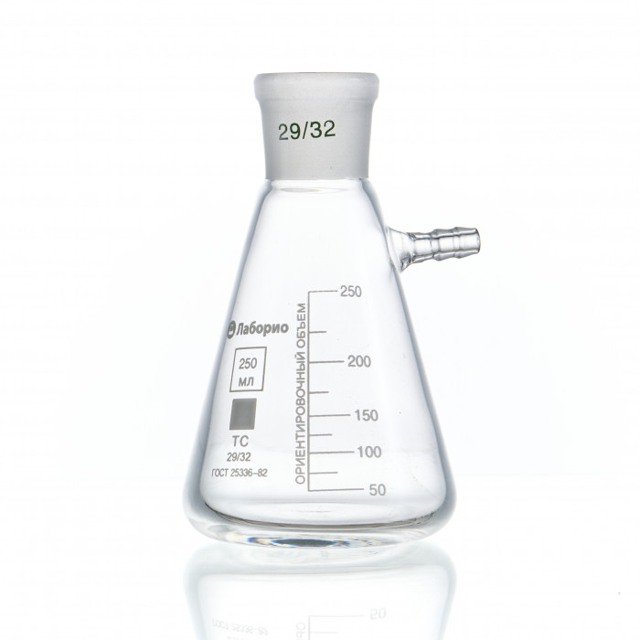 Колба Бунзена 250 мл (с тубусом) 2-250-29/32, со шлифом 29/32
