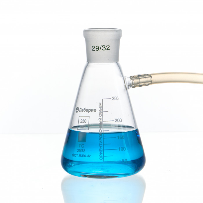 Колба Бунзена 250 мл (с тубусом) 2-250-29/32, со шлифом 29/32