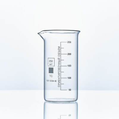 Набор лабораторных стаканов (тип В, высокий с делениями и носиком, термостойкий) ТС 250, 150, 100, 50, 25 мл