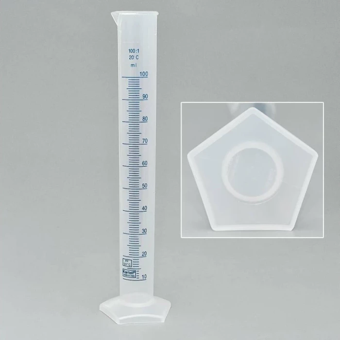 Цилиндр мерный 100 мл, п/п, синяя градуировка, Kartell