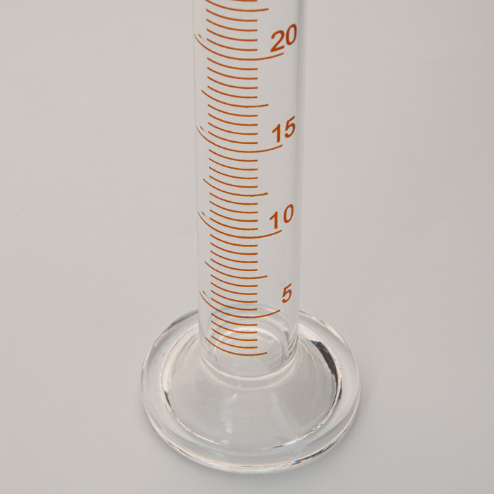Цилиндр 25 мл (мерный: исполнение 1 - на стеклянном основании), 1-25-2