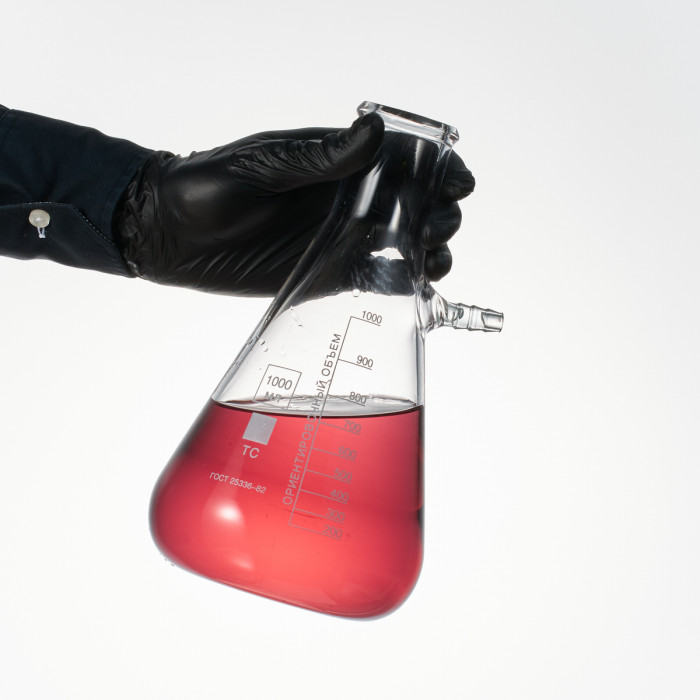 Колба Бунзена 1000 мл (с тубусом) 1-1000, с цилиндрической горловиной