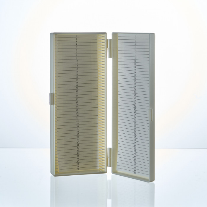 Штатив-бокс для предметных стекол на 50 шт, п/с, Greetmed