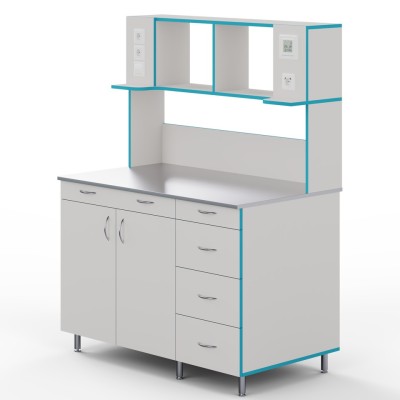 Пристенный стол со столешницей из нержавеющей стали СЛП НВК 1200 НЕРЖ