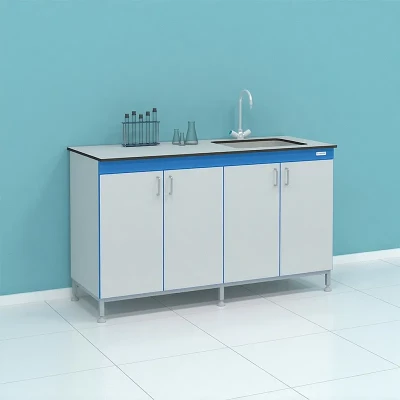 Мойка лабораторная с глухими дверцами и чашей из полипропилена СТ.МЛП.150.60.90 ПП