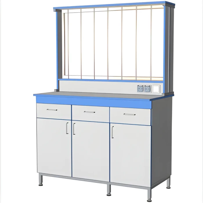 Стол для титрования лабораторный с дверцами и выдвижными ящиками СТ.СТК.120.60.175 МК