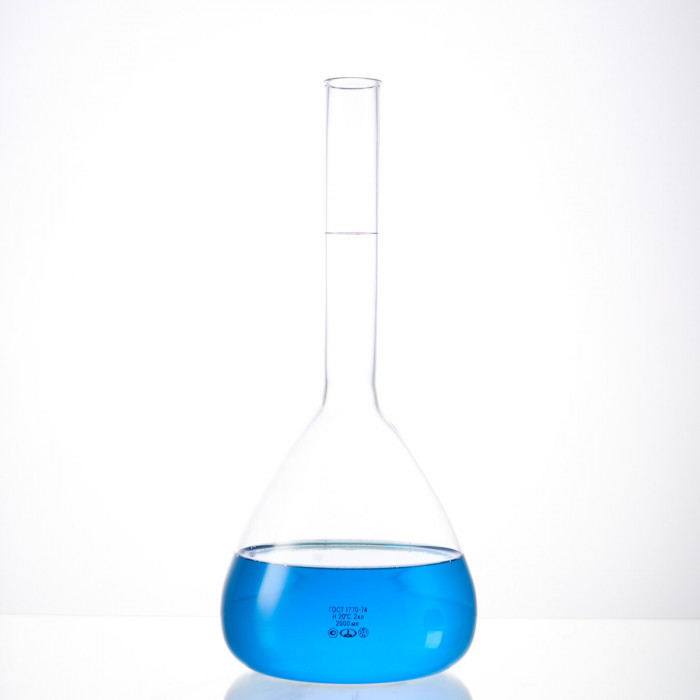 Колба мерная 2000 мл, 1-2000-2 (цилиндрическая горловина)