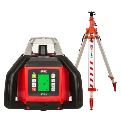 Комплект: ротационный нивелир RGK SP-500 с калибровкой + элевационный штатив RGK SH-340